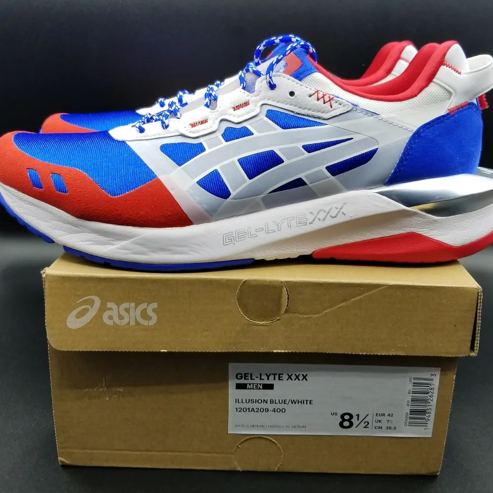 Asics Gel-Lyte XXX Japan Men's Shoe Sz 8.5 Red/White/Blue Running Trainin New